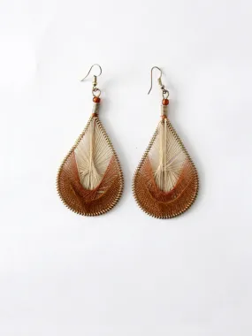 vintage string art Peruvian thread earrings