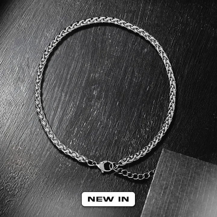 Wheat Chain Bracelet - Silver