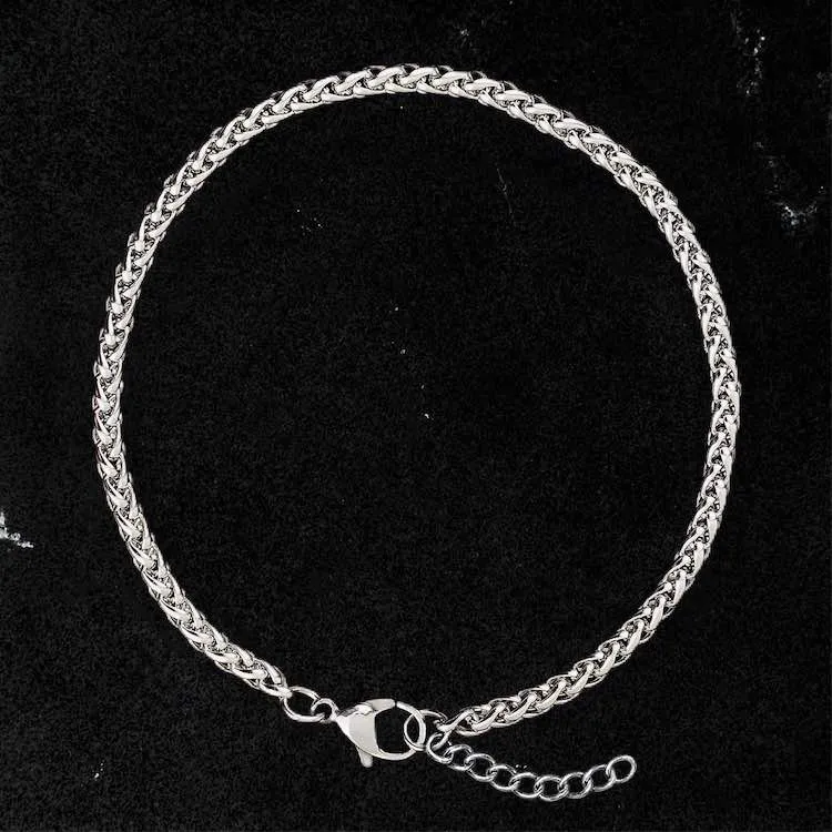 Wheat Chain Bracelet - Silver