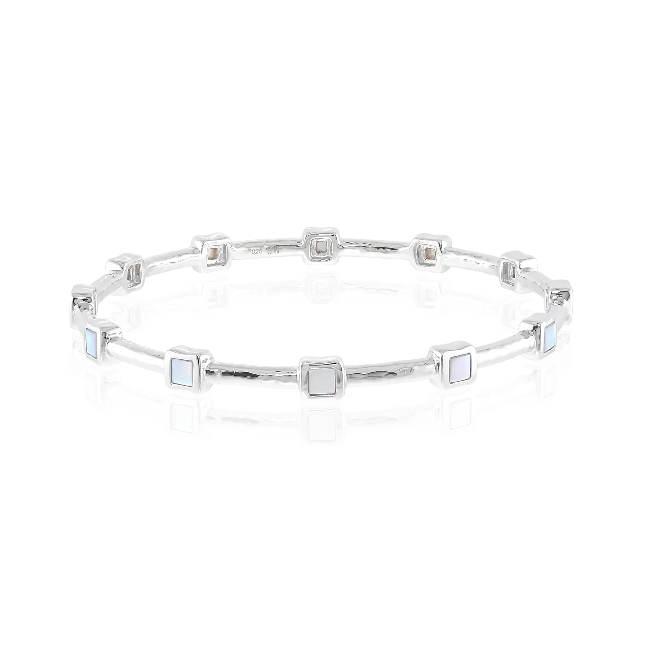 White Mother-of-Pearl Stacking Bangle