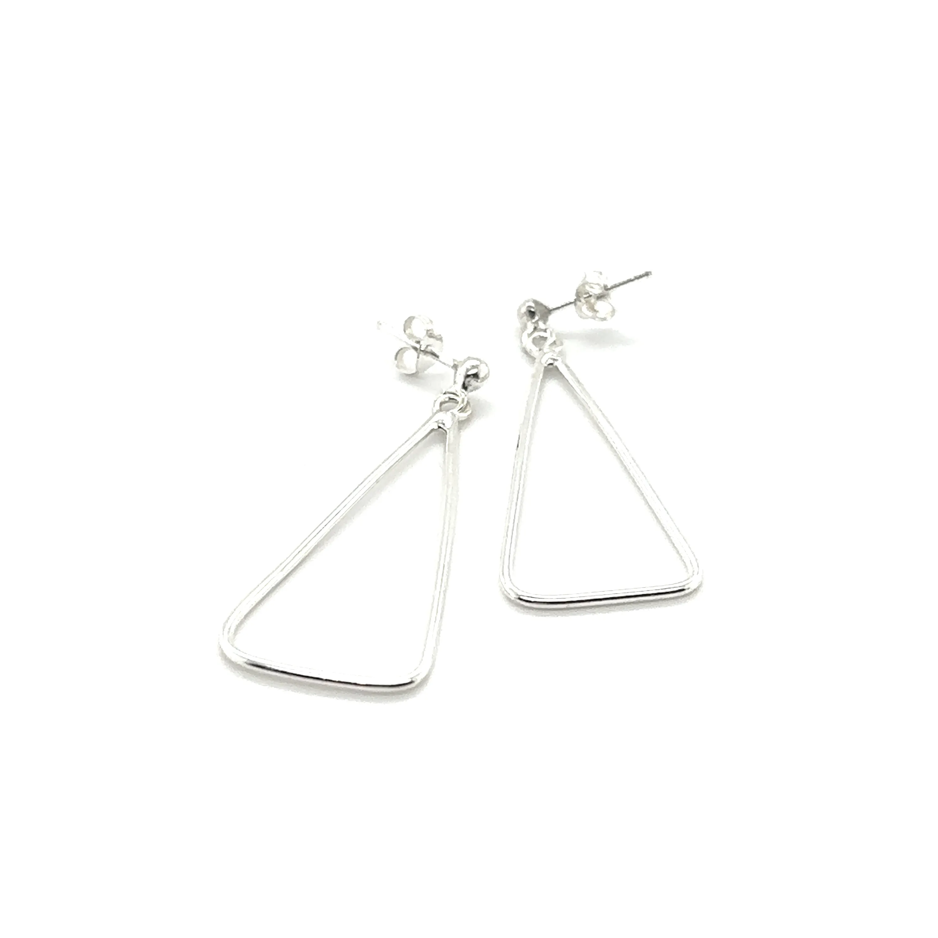 Wire Triangle Earrings