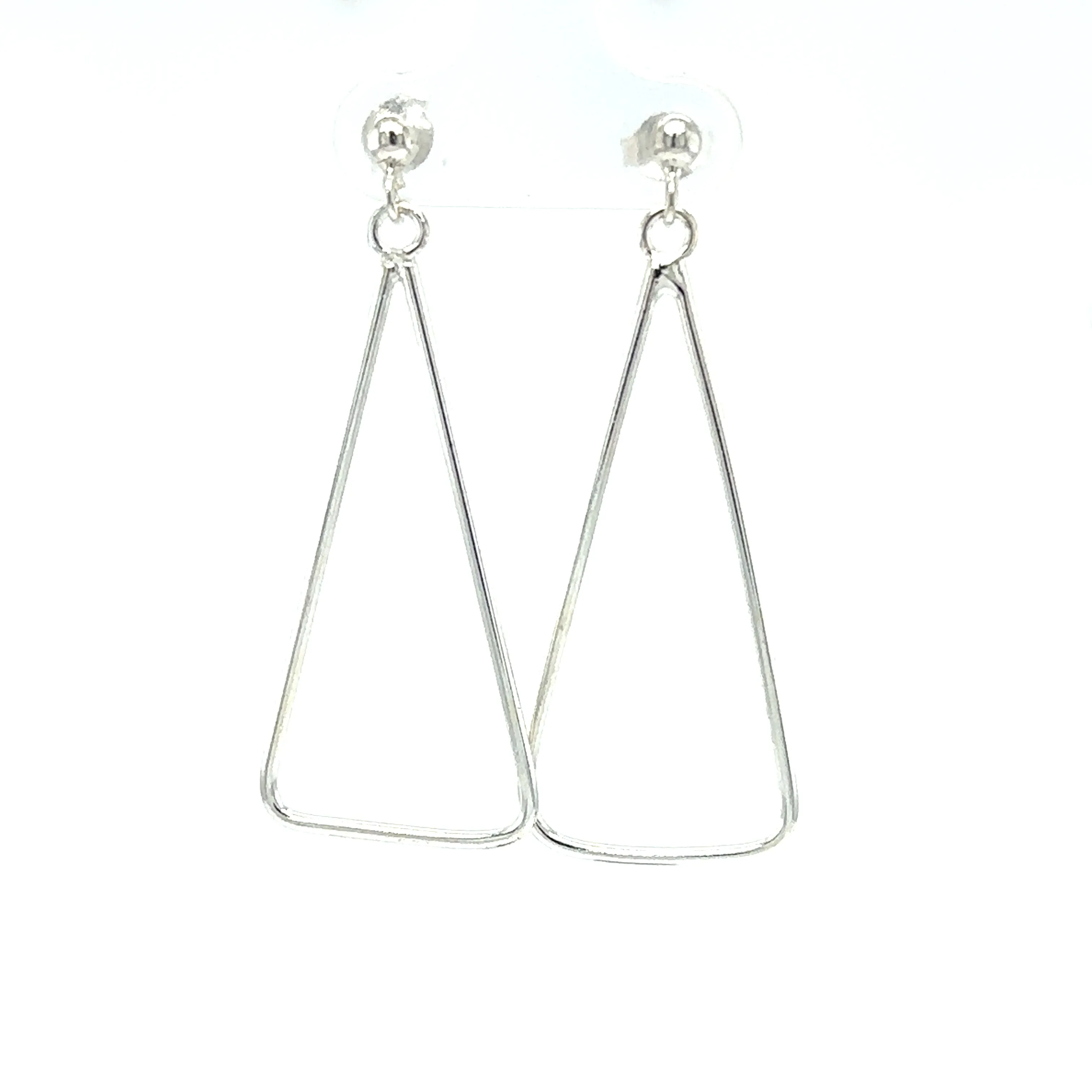 Wire Triangle Earrings